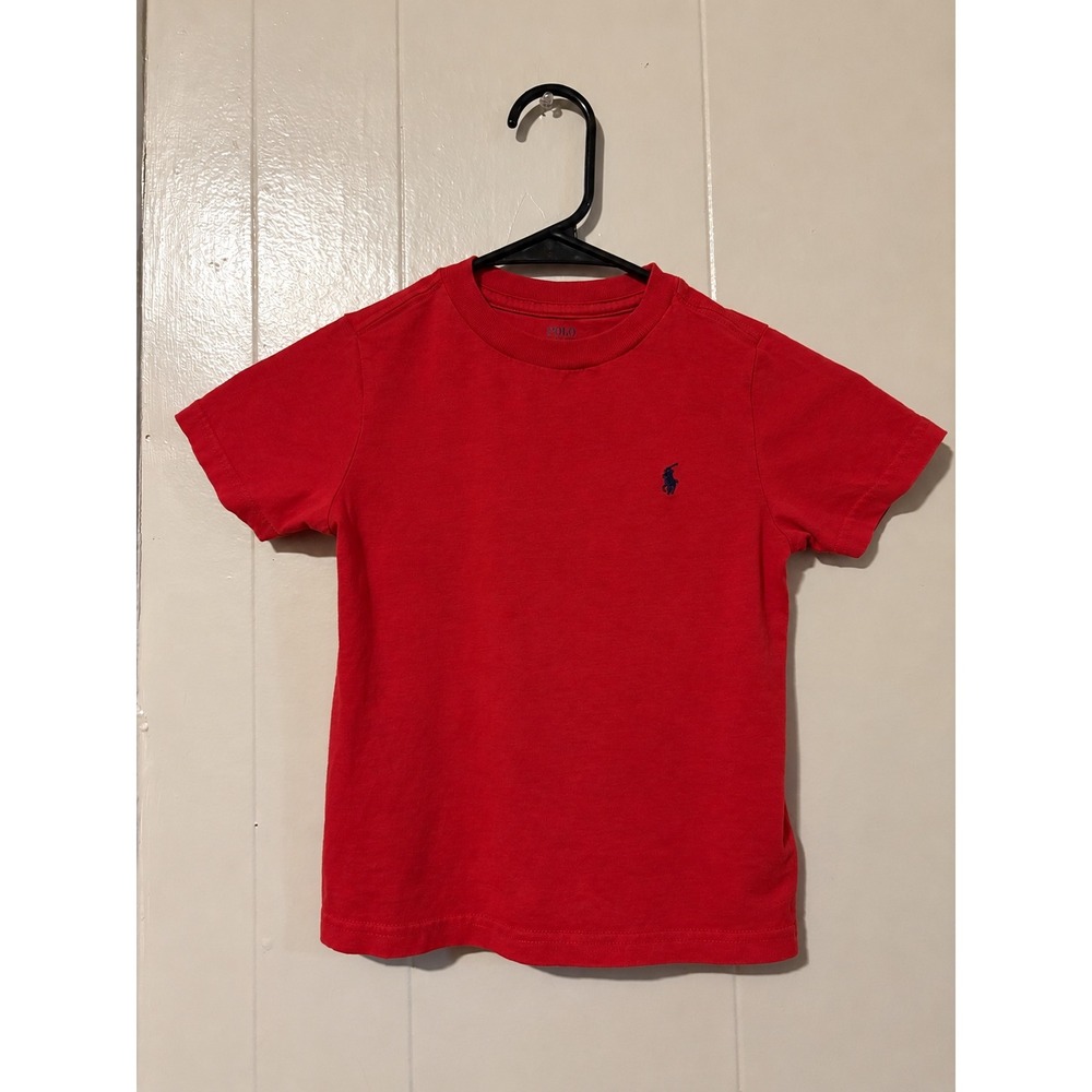 Polo Ralph Lauren Boys Red Short Sleeve T-Shirt Size 3 3T Embroidered Pony Logo